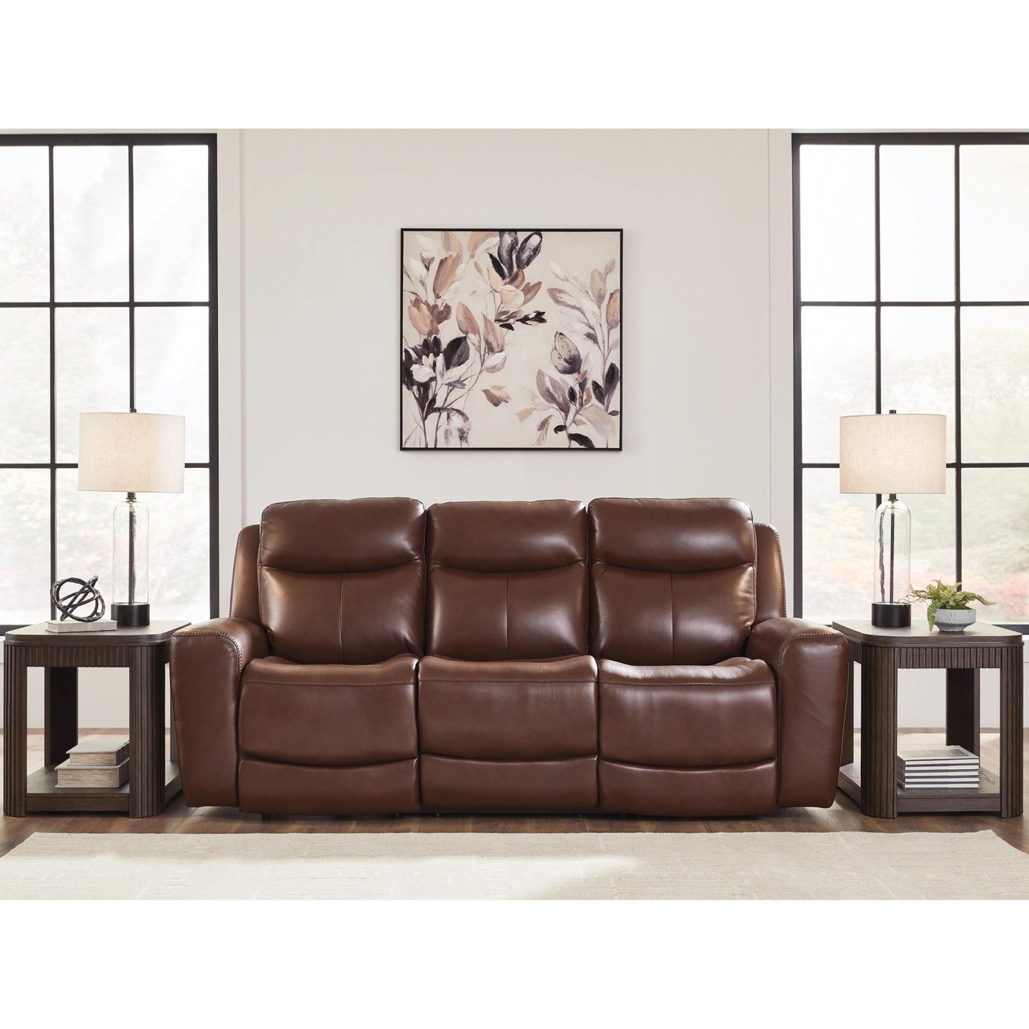 Signature Design by Ashley Next Move Power Reclining Leather Match Sofa PCU1210215 - American Furniture of Slidell