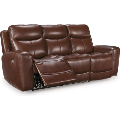 Signature Design by Ashley Next Move Power Reclining Leather Match Sofa PCU1210215 - American Furniture of Slidell