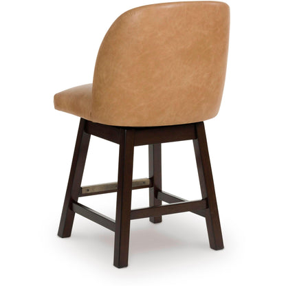 Signature Design by Ashley Neymorton D618 - 324 Upholstered Swivel Barstool - American Furniture of Slidell