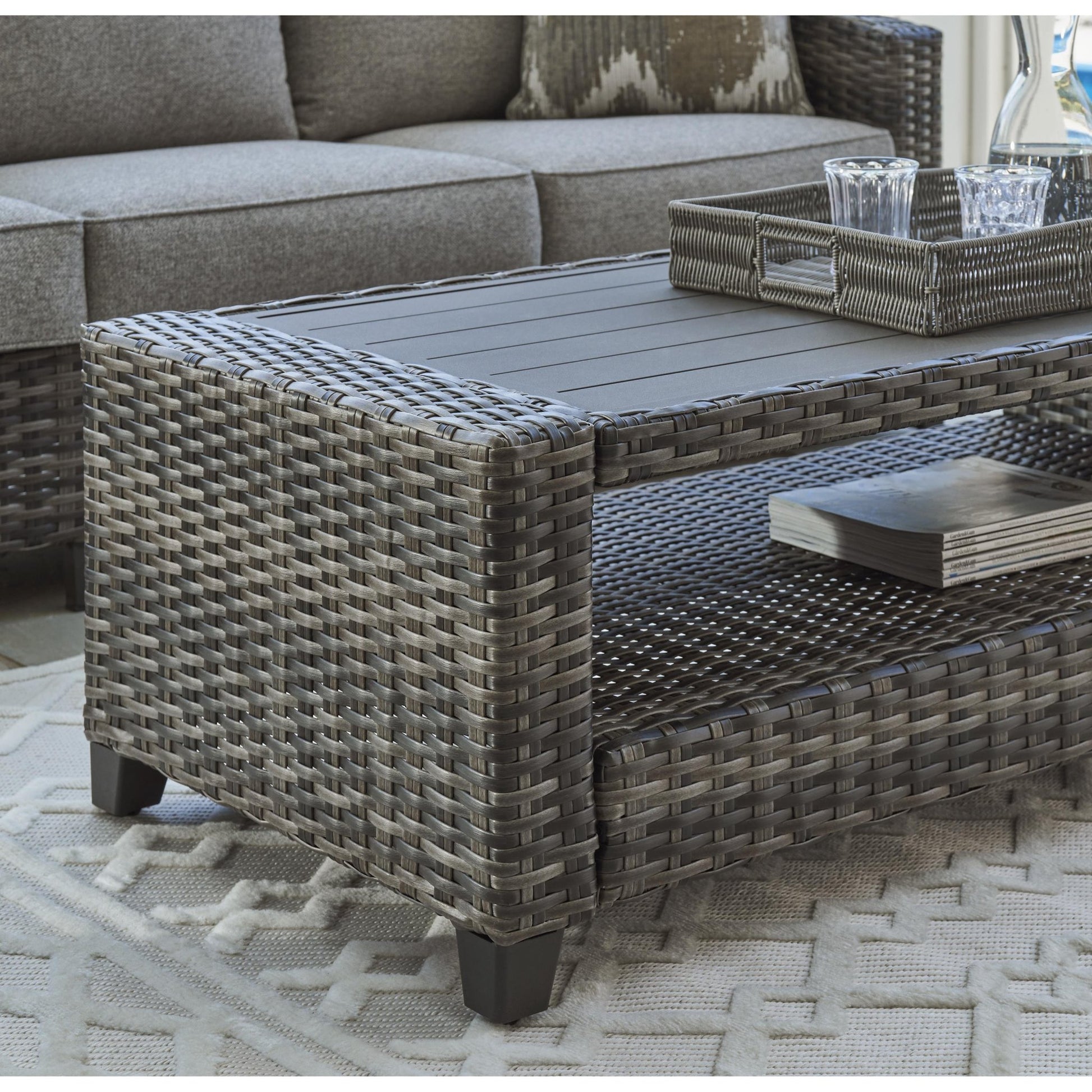 Signature Design by Ashley Oasis Court P335 - 081 Sofa/Chairs/Table Set - American Furniture of Slidell