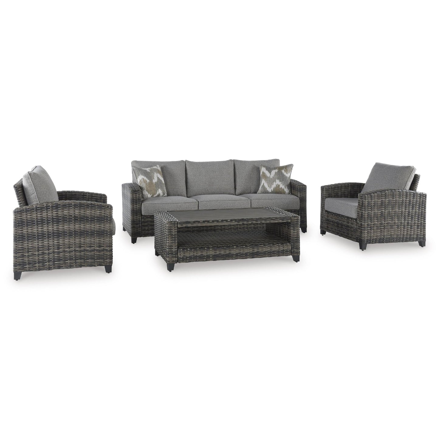 Signature Design by Ashley Oasis Court P335 - 081 Sofa/Chairs/Table Set - American Furniture of Slidell