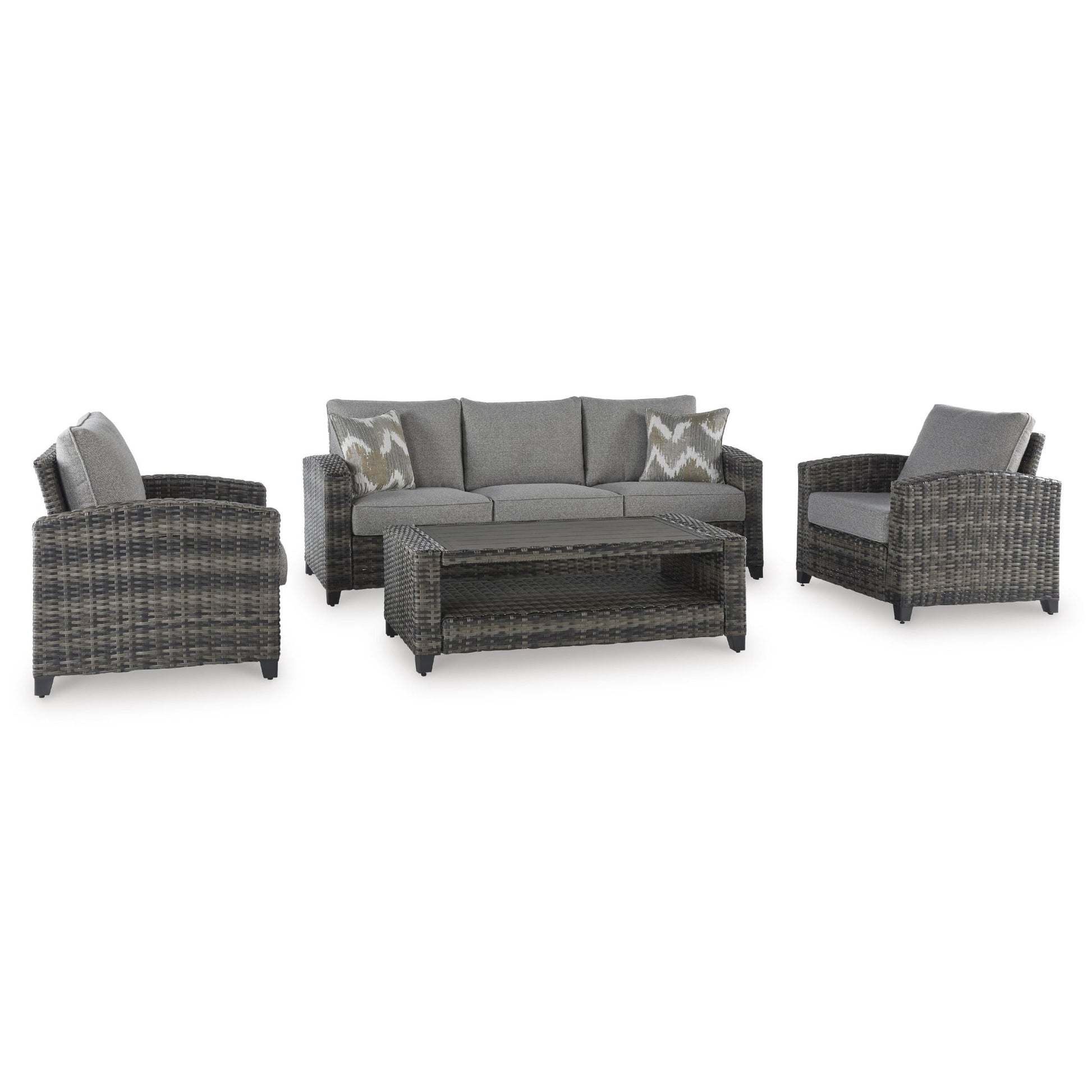 Signature Design by Ashley Oasis Court P335 - 081 Sofa/Chairs/Table Set - American Furniture of Slidell