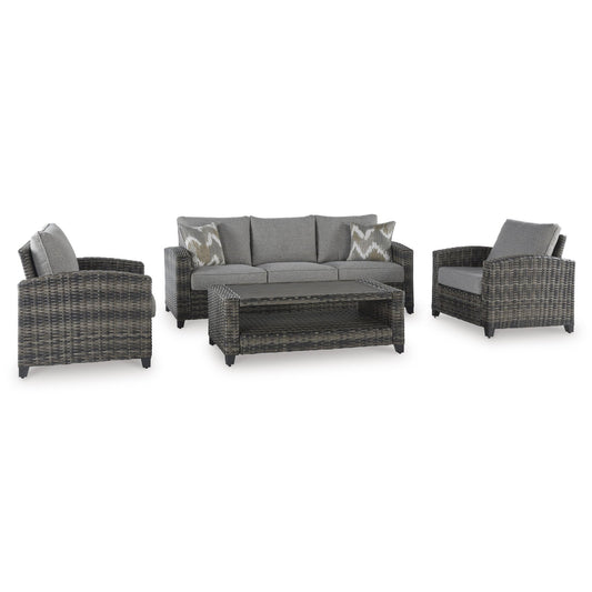 Signature Design by Ashley Oasis Court P335 - 081 Sofa/Chairs/Table Set - American Furniture of Slidell