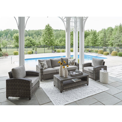 Signature Design by Ashley Oasis Court P335 - 081 Sofa/Chairs/Table Set - American Furniture of Slidell
