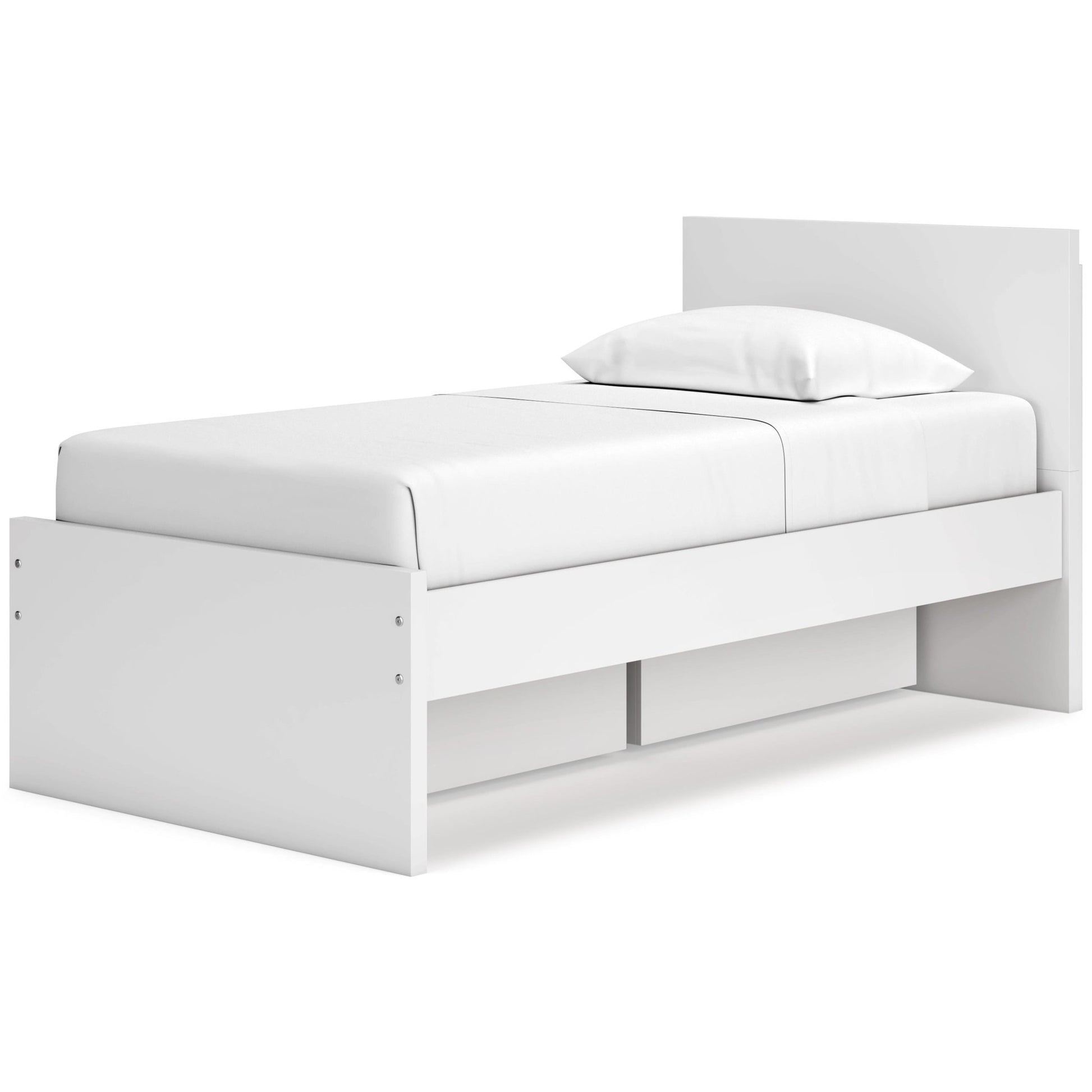 Signature Design by Ashley Onita EB9630B10 Twin Panel Platform Bed with 1 Side Storage - American Furniture of Slidell