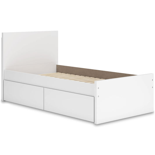 Signature Design by Ashley Onita EB9630B10 Twin Panel Platform Bed with 1 Side Storage - American Furniture of Slidell