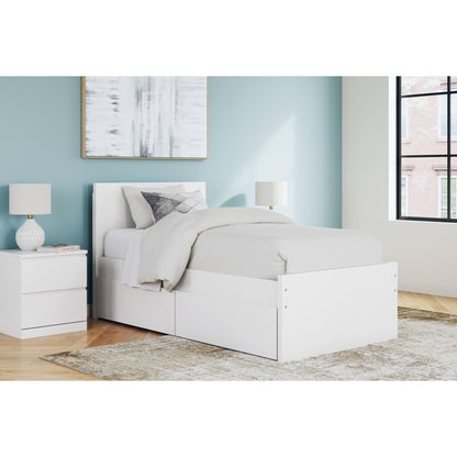 Signature Design by Ashley Onita EB9630B10 Twin Panel Platform Bed with 1 Side Storage - American Furniture of Slidell