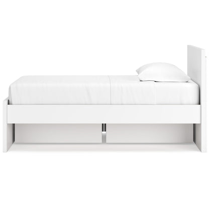Signature Design by Ashley Onita EB9630B10 Twin Panel Platform Bed with 1 Side Storage - American Furniture of Slidell