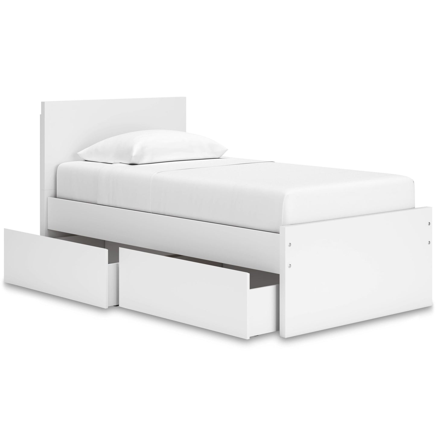 Signature Design by Ashley Onita EB9630B10 Twin Panel Platform Bed with 1 Side Storage - American Furniture of Slidell