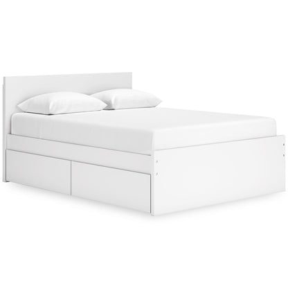 Signature Design by Ashley Onita EB9630B12 Queen Panel Platform Bed with 1 Side Storage - American Furniture of Slidell