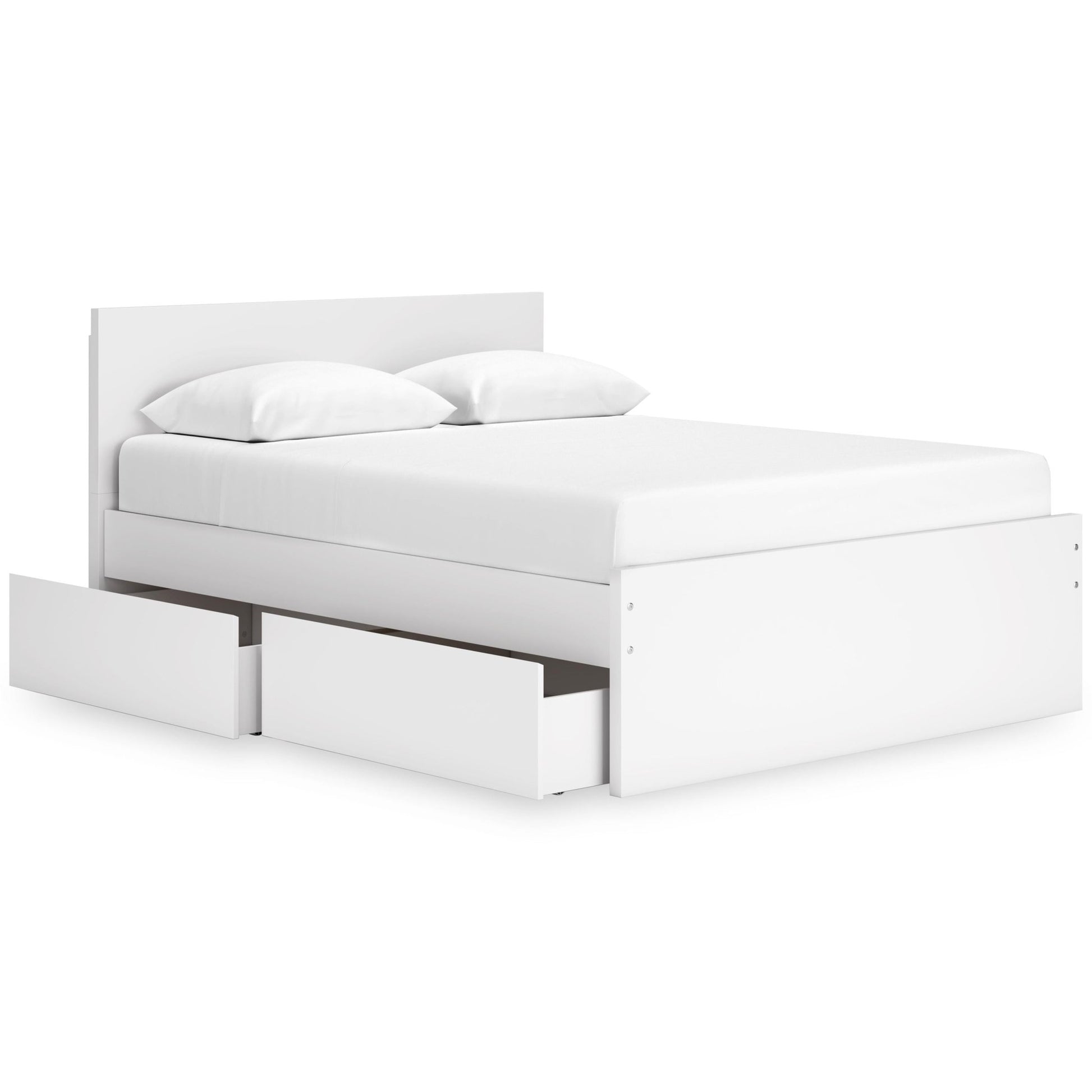 Signature Design by Ashley Onita EB9630B12 Queen Panel Platform Bed with 1 Side Storage - American Furniture of Slidell