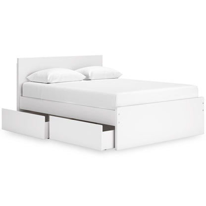 Signature Design by Ashley Onita EB9630B12 Queen Panel Platform Bed with 1 Side Storage - American Furniture of Slidell