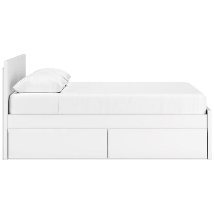 Signature Design by Ashley Onita EB9630B12 Queen Panel Platform Bed with 1 Side Storage - American Furniture of Slidell