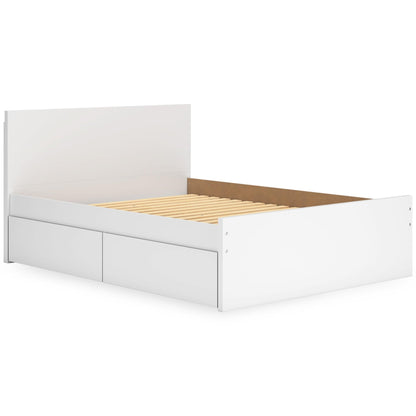 Signature Design by Ashley Onita EB9630B12 Queen Panel Platform Bed with 1 Side Storage - American Furniture of Slidell