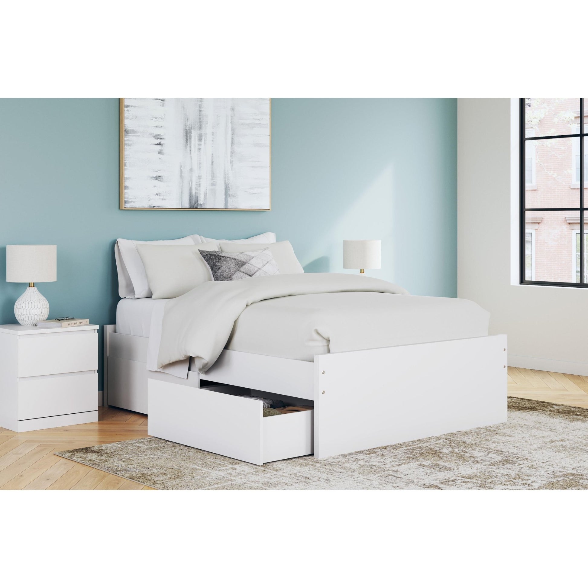 Signature Design by Ashley Onita EB9630B13 Full Platform Bed with 2 Side Storage - American Furniture of Slidell