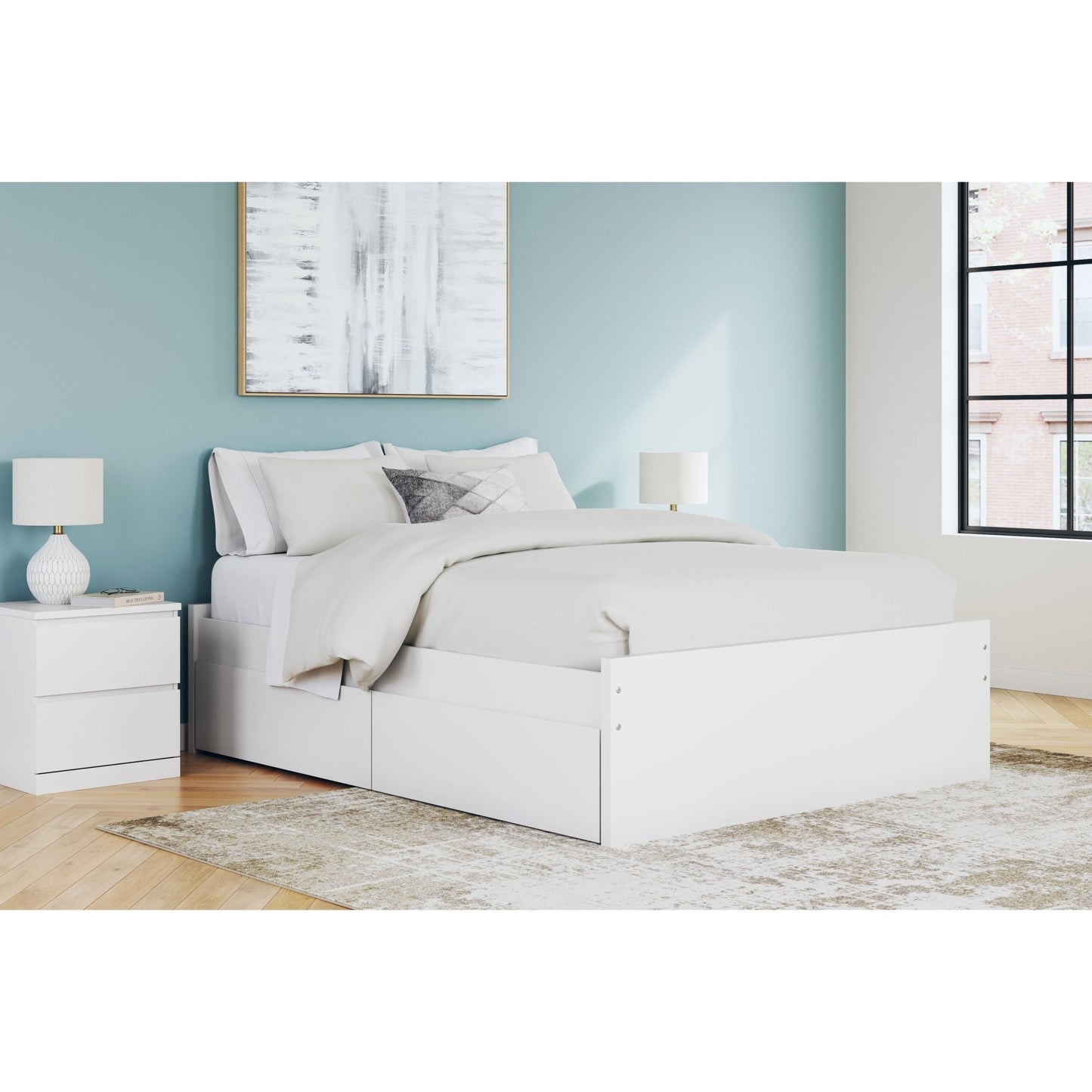 Signature Design by Ashley Onita EB9630B14 Queen Platform Bed with 2 Side Storage - American Furniture of Slidell