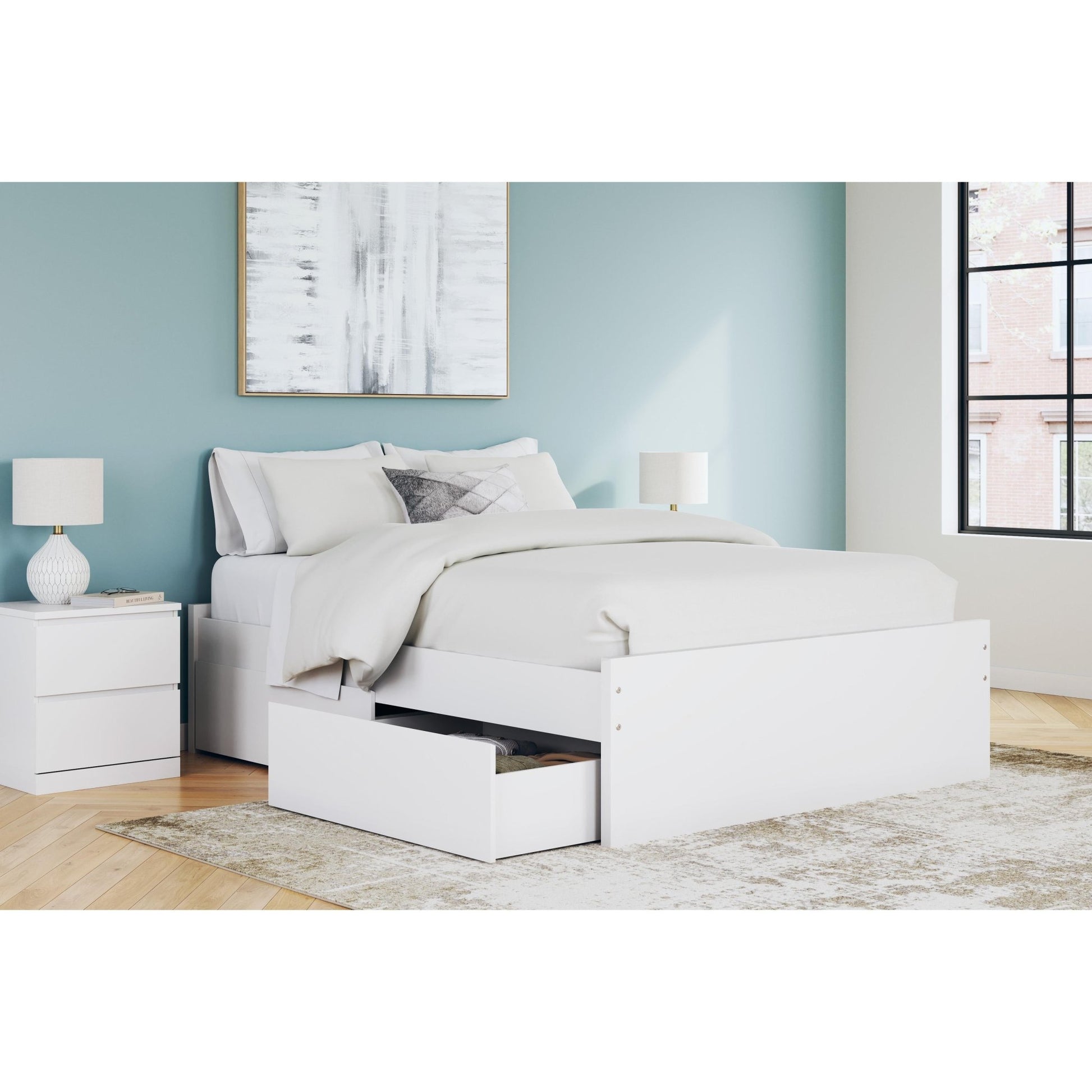 Signature Design by Ashley Onita EB9630B14 Queen Platform Bed with 2 Side Storage - American Furniture of Slidell