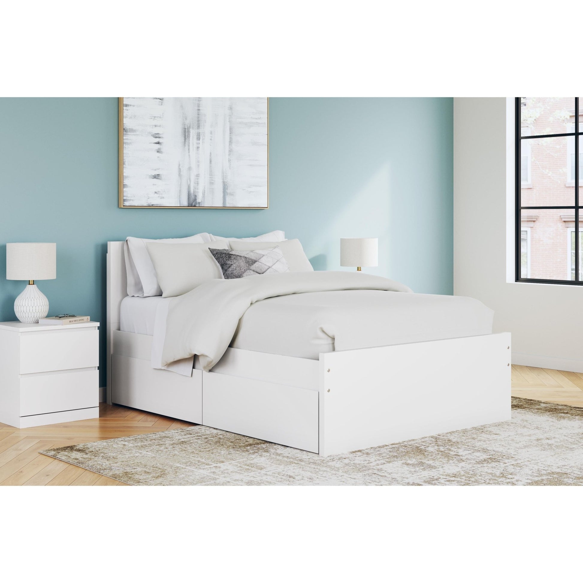 Signature Design by Ashley Onita EB9630B15 Full Panel Platform Bed with 2 Side Storage - American Furniture of Slidell