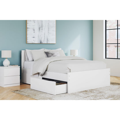 Signature Design by Ashley Onita EB9630B16 Queen Panel Platform Bed with 2 Side Storage - American Furniture of Slidell