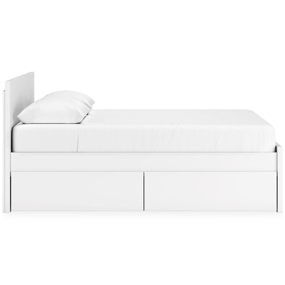 Signature Design by Ashley Onita EB9630B16 Queen Panel Platform Bed with 2 Side Storage - American Furniture of Slidell