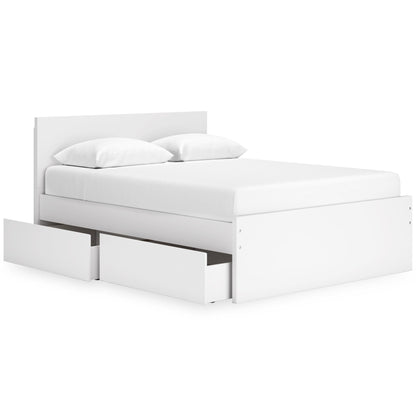 Signature Design by Ashley Onita EB9630B16 Queen Panel Platform Bed with 2 Side Storage - American Furniture of Slidell