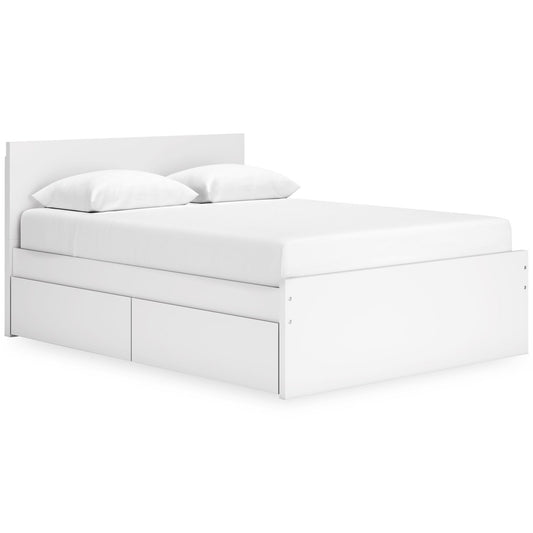 Signature Design by Ashley Onita EB9630B16 Queen Panel Platform Bed with 2 Side Storage - American Furniture of Slidell