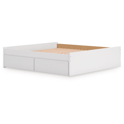 Signature Design by Ashley Onita EB9630B18 King Platform Bed with 2 Side Storage - American Furniture of Slidell