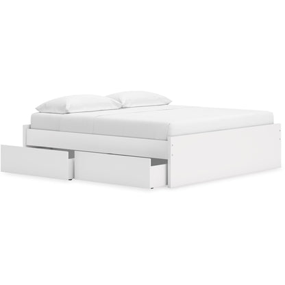 Signature Design by Ashley Onita EB9630B18 King Platform Bed with 2 Side Storage - American Furniture of Slidell