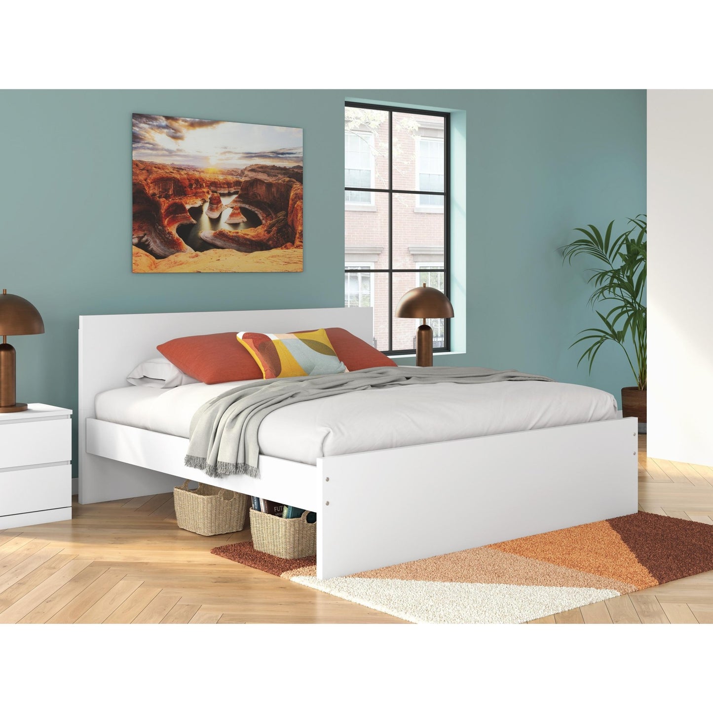 Signature Design by Ashley Onita EB9630B19 King Panel Platform Bed - American Furniture of Slidell