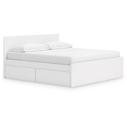 Signature Design by Ashley Onita EB9630B20 King Panel Platform Bed with Storage - American Furniture of Slidell