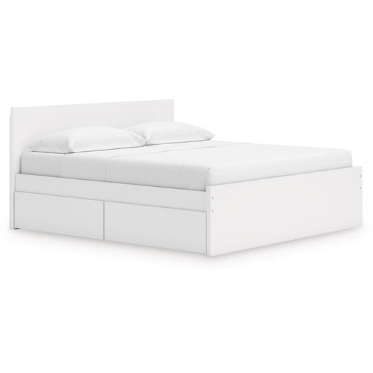 Signature Design by Ashley Onita EB9630B20 King Panel Platform Bed with Storage - American Furniture of Slidell