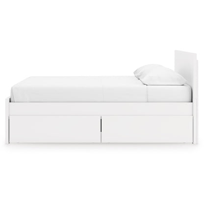 Signature Design by Ashley Onita EB9630B21 King Panel Platform Bed with 2 Side Storage - American Furniture of Slidell