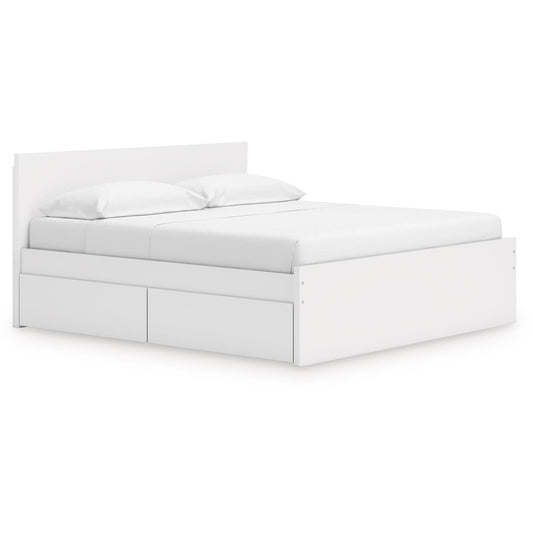 Signature Design by Ashley Onita EB9630B21 King Panel Platform Bed with 2 Side Storage - American Furniture of Slidell