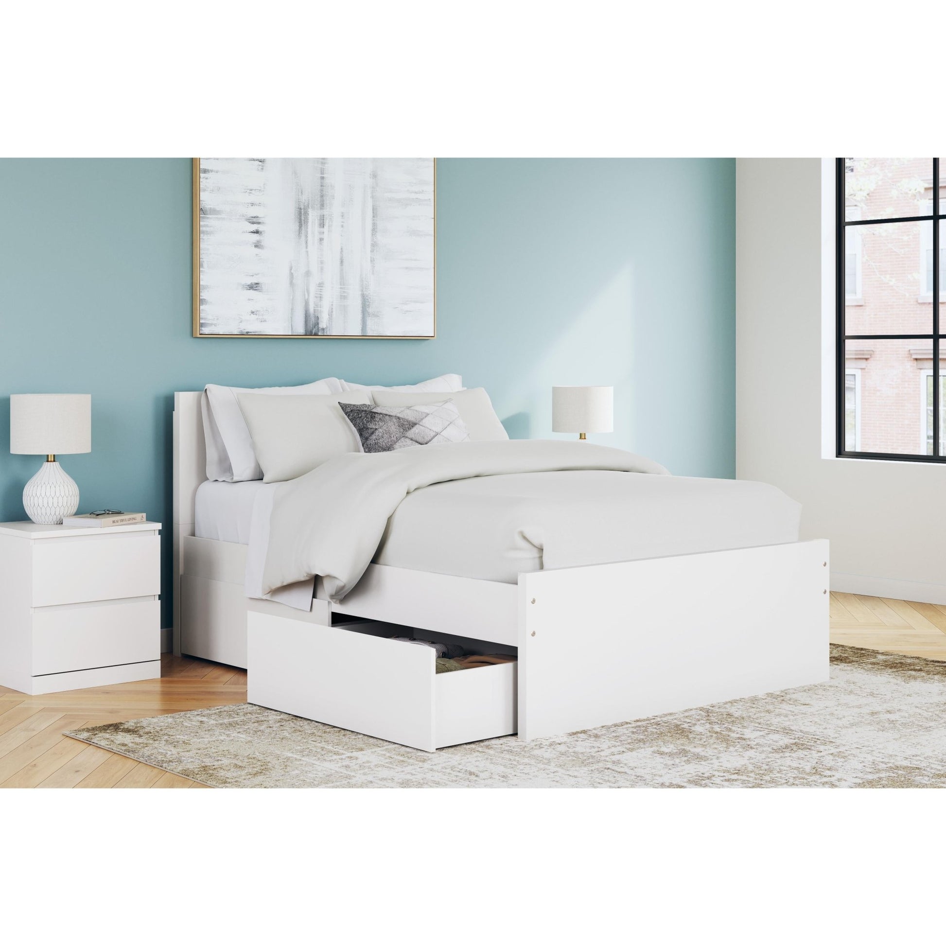 Signature Design by Ashley Onita EB9630B9 Full Platform Bed with 1 Side Storage - American Furniture of Slidell