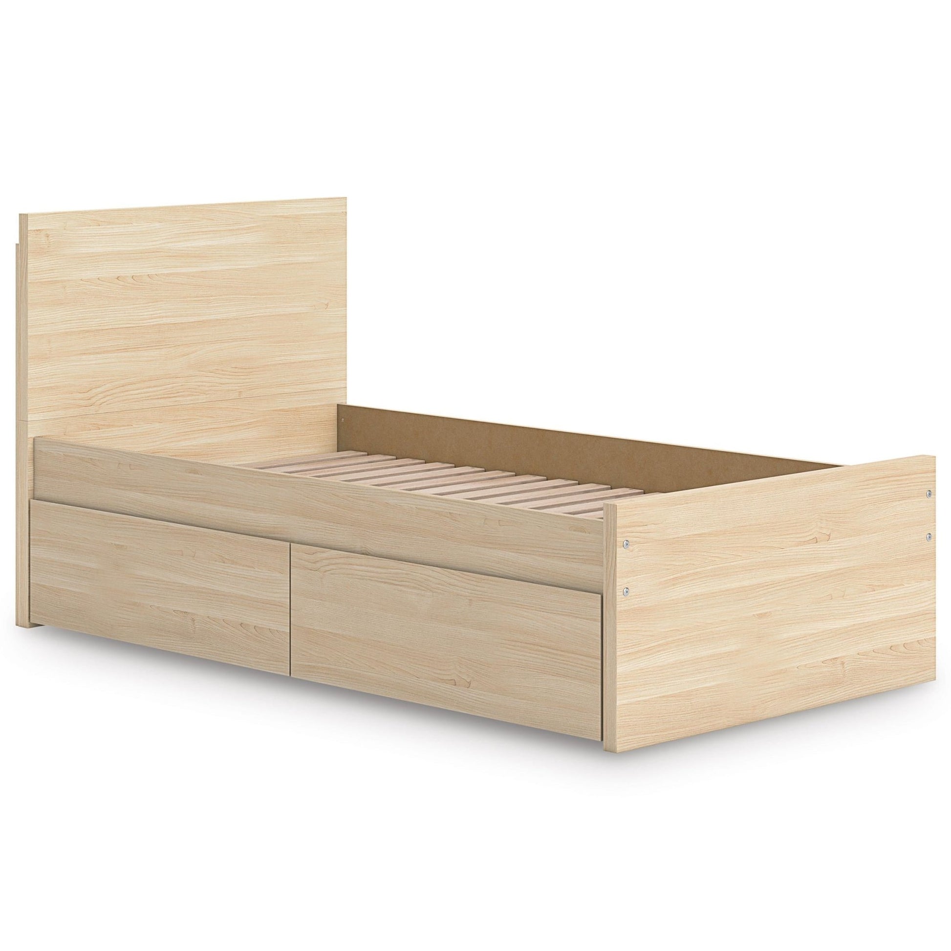 Signature Design by Ashley Onita EB9632B10 Twin Panel Platform Bed with 1 Side Storage - American Furniture of Slidell