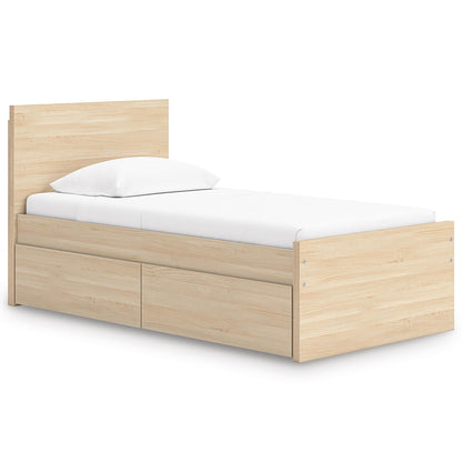 Signature Design by Ashley Onita EB9632B10 Twin Panel Platform Bed with 1 Side Storage - American Furniture of Slidell