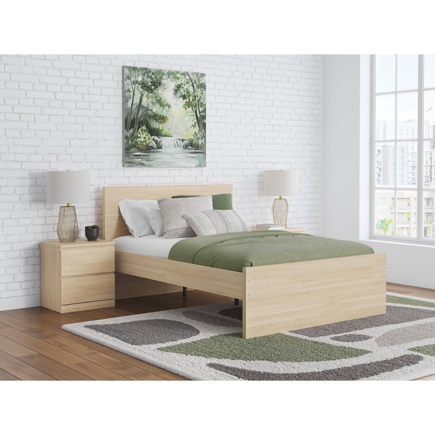 Signature Design by Ashley Onita EB9632B11 Full Panel Platform Bed with 1 Side Storage - American Furniture of Slidell
