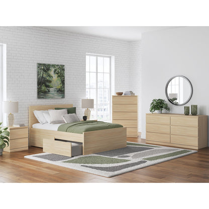 Signature Design by Ashley Onita EB9632B11 Full Panel Platform Bed with 1 Side Storage - American Furniture of Slidell