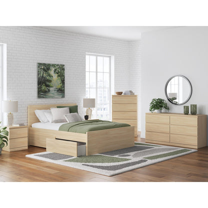 Signature Design by Ashley Onita EB9632B12 Queen Panel Platform Bed with 1 Side Storage - American Furniture of Slidell