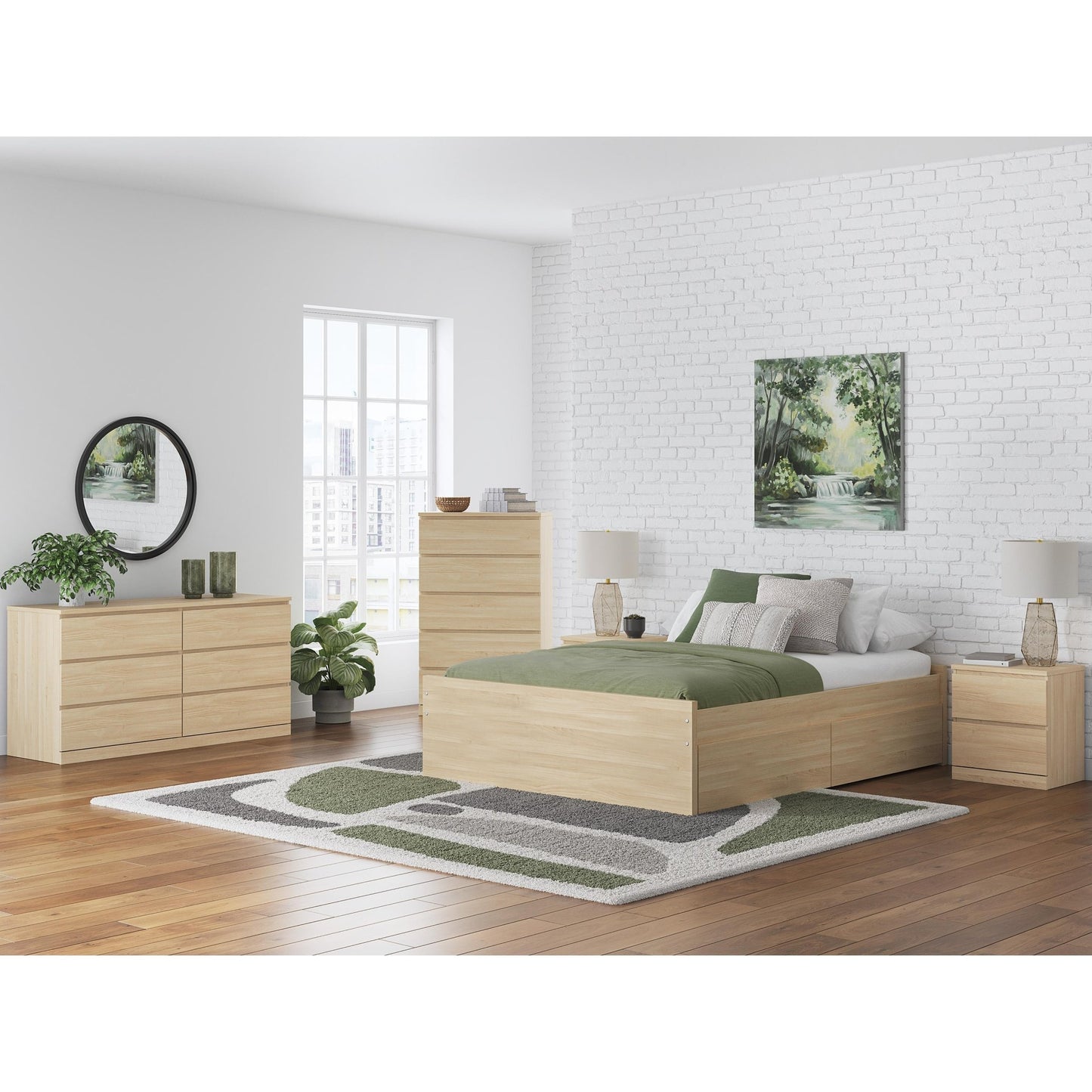 Signature Design by Ashley Onita EB9632B15 Queen Platform Bed with 2 Side Storage - American Furniture of Slidell