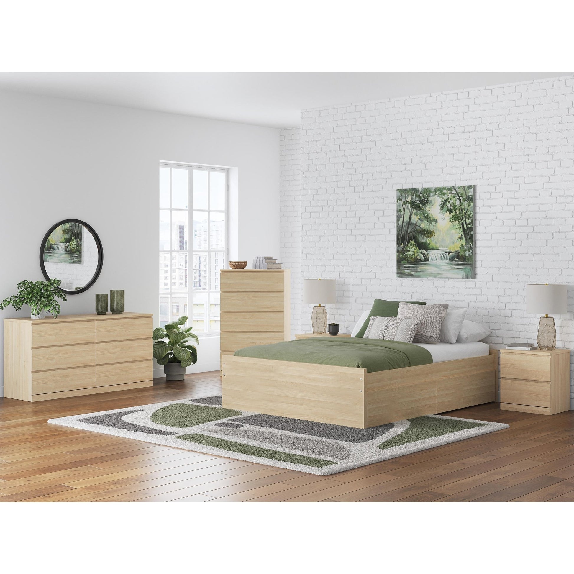 Signature Design by Ashley Onita EB9632B15 Queen Platform Bed with 2 Side Storage - American Furniture of Slidell