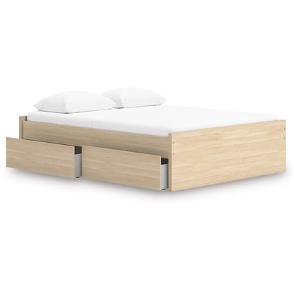 Signature Design by Ashley Onita EB9632B15 Queen Platform Bed with 2 Side Storage - American Furniture of Slidell