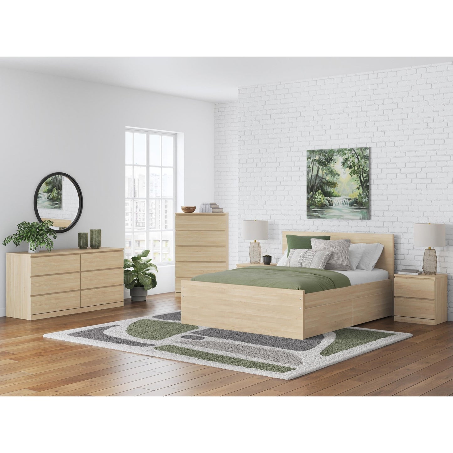 Signature Design by Ashley Onita EB9632B17 Full Panel Platform Bed with 2 Side Storage - American Furniture of Slidell