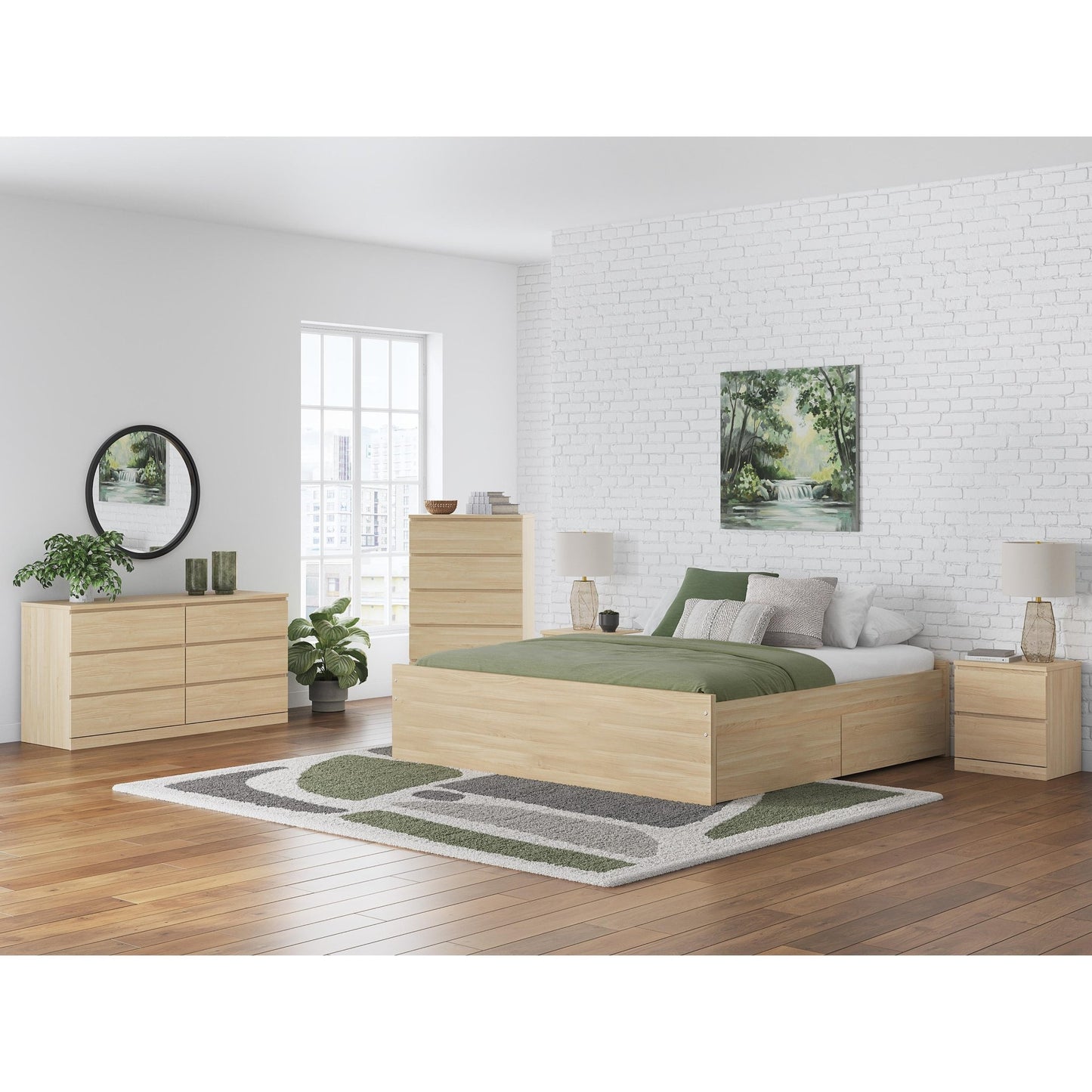 Signature Design by Ashley Onita EB9632B21 King Platform Bed with 2 Side Storage - American Furniture of Slidell