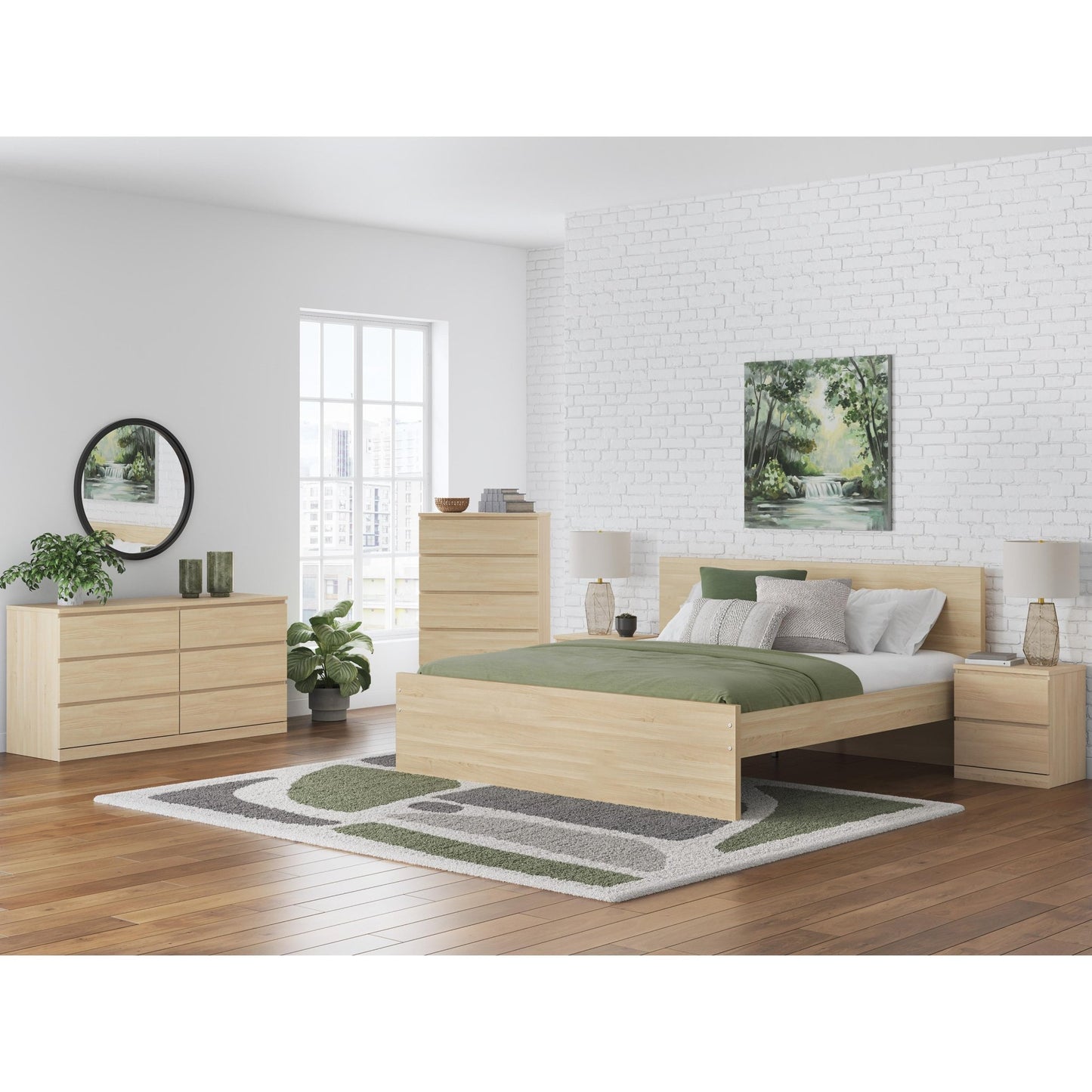 Signature Design by Ashley Onita EB9632B22 King Panel Platform Bed - American Furniture of Slidell