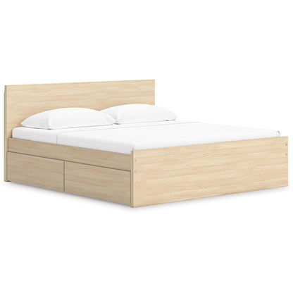 Signature Design by Ashley Onita EB9632B23 King Panel Platform Bed with Storage - American Furniture of Slidell