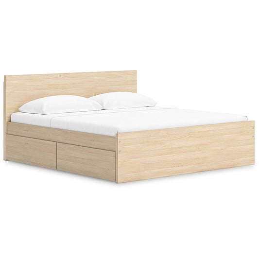 Signature Design by Ashley Onita EB9632B23 King Panel Platform Bed with Storage - American Furniture of Slidell