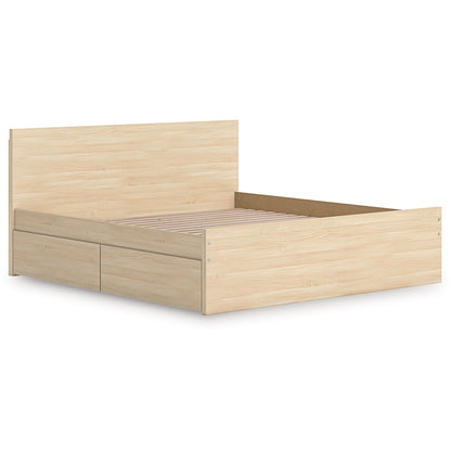 Signature Design by Ashley Onita EB9632B23 King Panel Platform Bed with Storage - American Furniture of Slidell