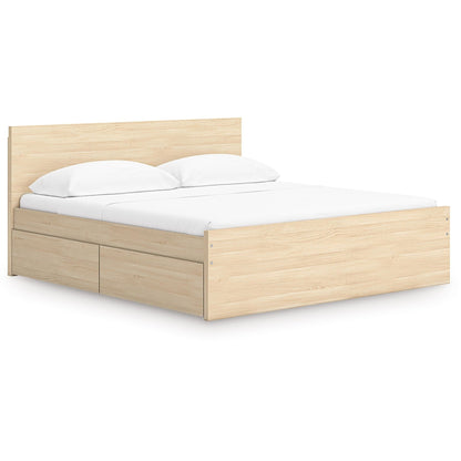 Signature Design by Ashley Onita EB9632B24 King Panel Platform Bed with 2 Side Storage - American Furniture of Slidell