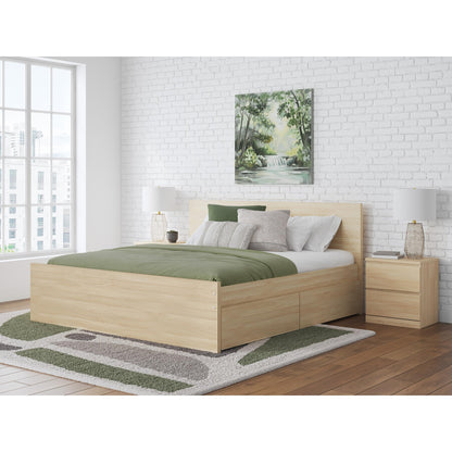 Signature Design by Ashley Onita EB9632B24 King Panel Platform Bed with 2 Side Storage - American Furniture of Slidell